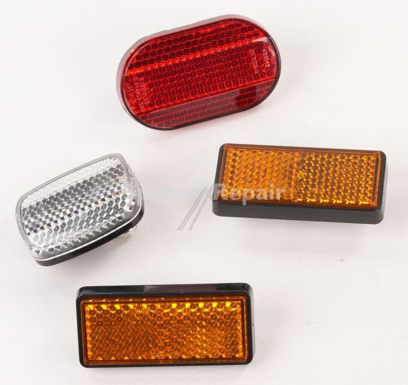 Platum Reflector - Esr2_43 Reflectors Set (1pcs Front Reflector 1pcs Red Reflector In Rear Fender 2pcs Side Cover Reflectors + 3pcs Nut)