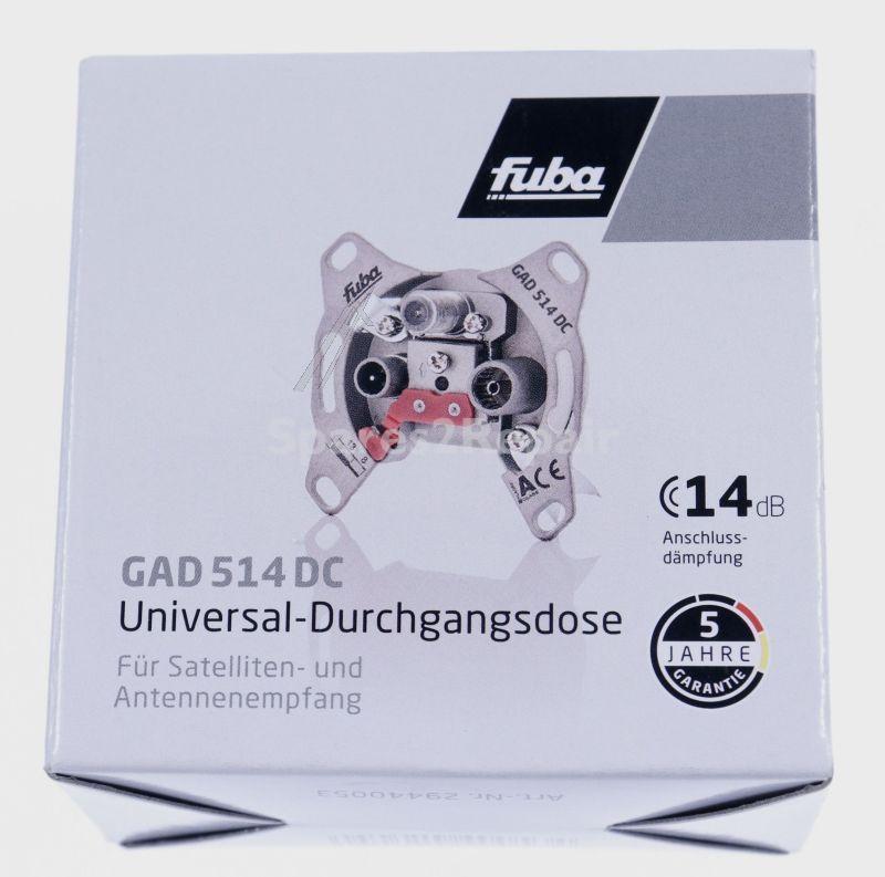 Fuba Pass Outlet - Gad 514 Dc Universal-durchgangsdose,3-loch,14db,dc