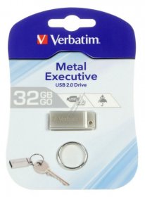 Verbatim Usb-stick 2.0 - 32gb Metal Executive Silver Usb 2.0drive 32gb
