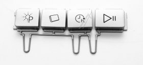 Switch Set - C00502548 488000502548 Buttons Optimal Silver Right [Whirlpool Indesit]