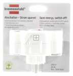 Brennenstuhl Connection Block - 1508100 3-way Euro 2 Adaptor + Child Protection + Switch