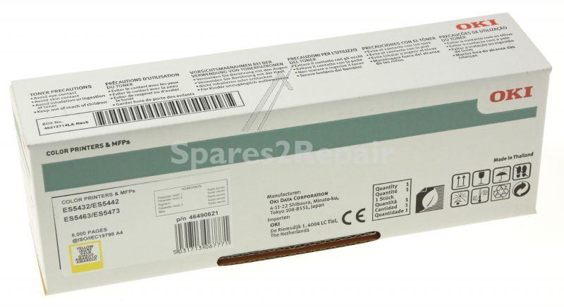 Oki Toner Cartridge - 46490621 Oki Toner Yellow Es5432-es5434 6k Es5463-es5473