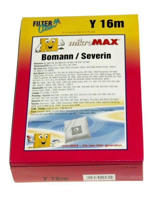 Filterclean Vacuum Cleaner Bags - Y16m Fl0044-k Paper Dust Bag X4+2 Mf