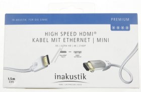 Inakustik Hdmi-plug/mini Hdmi-c-plug - Premium Ii Mini Hdmi Male -hdmi Male 1,5m