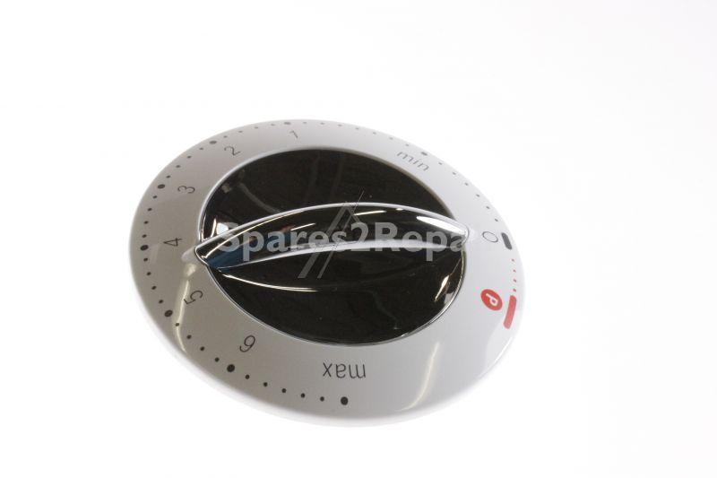 Button - Kw710432 Control Knob+insert White-chrome Kmc [Delonghi]