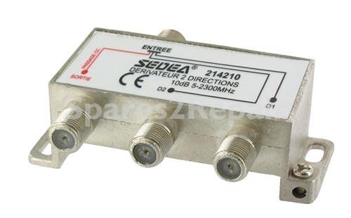 2 Way Aerial Splitter - DÉrivateur À Pertes ÉtagÉes 2 DÉrivations -10db