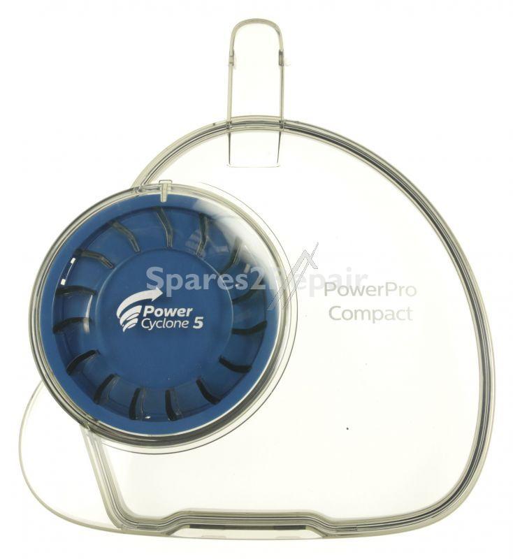 Philips Dust Compart. Lid - 996510076954 Dustbucket Lid Assembly Smokeblack