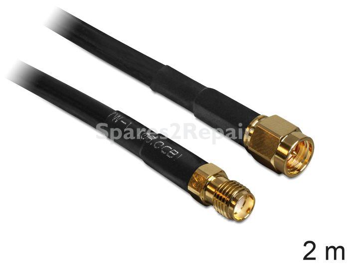 Delock Sma-cable - Antenna Cable Sma Plug > Sma Jack Cfd200 2 M Low Loss