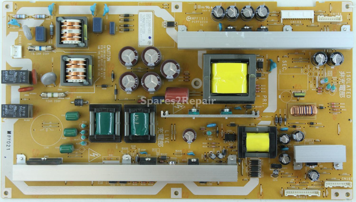 JVC LT-42DS9BJ - PSU - MPF1911 - PCPF0220 7Z - QAL1086-001