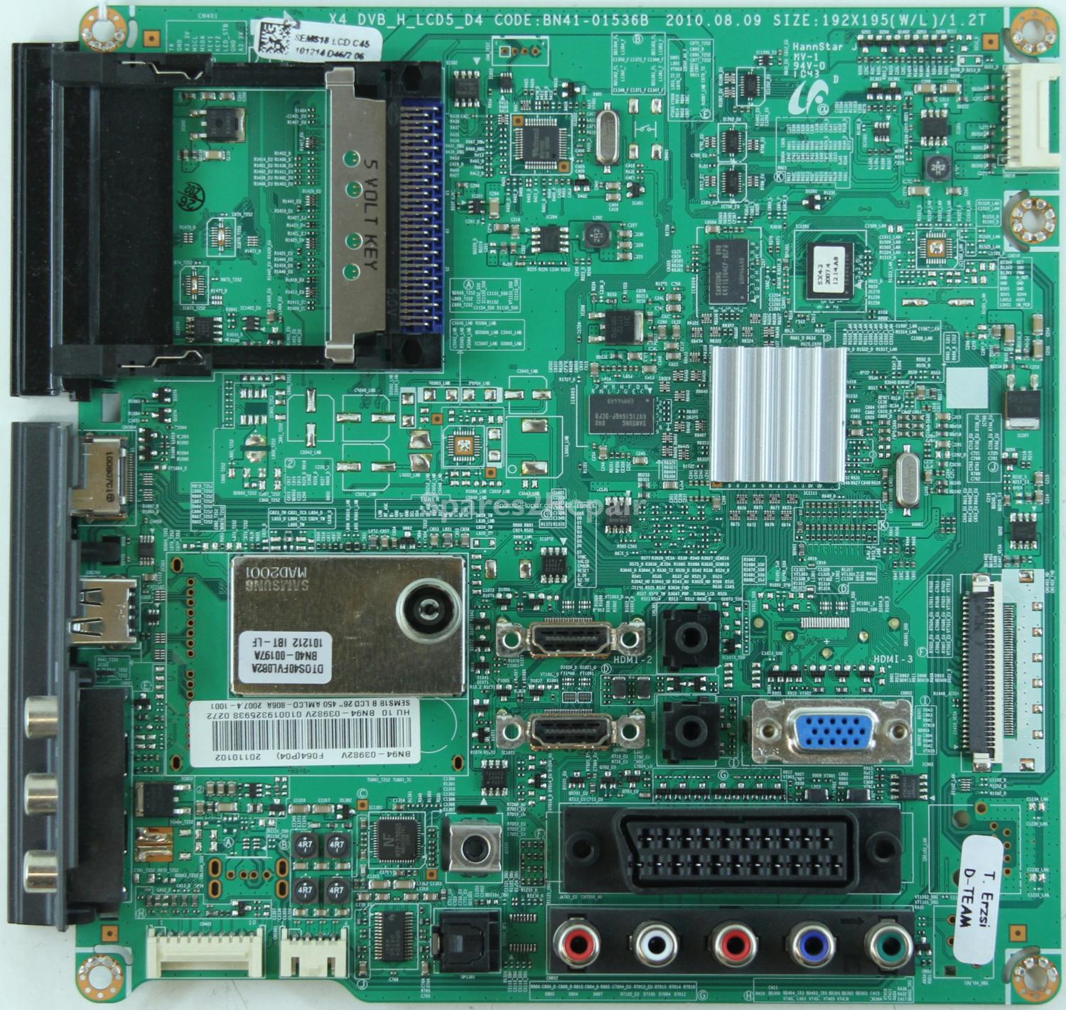 Samsung LE26C450E1W - Main AV - BN94-03982V - BN41-01536B - X4_DVB_H_LCD5_D4