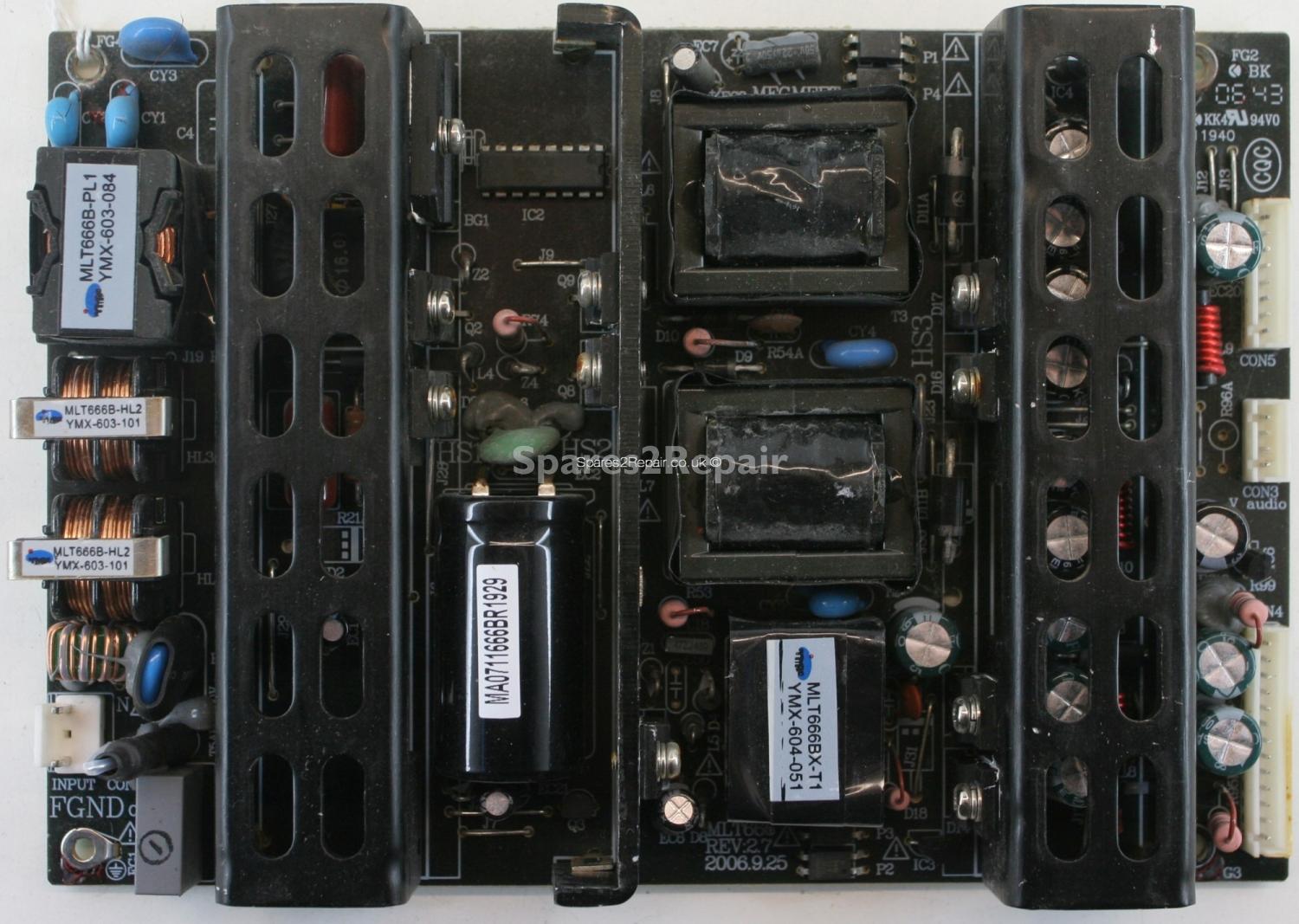 Technosonic LCD2602 - PSU - MLT666 REV 2.7