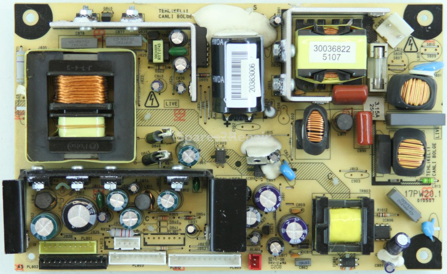 Vestel 32/37 Inch - PSU - 20383006 - 17PW20.1 - 010507